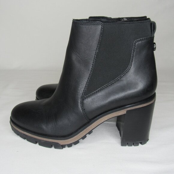 Vince Camuto Black Leather DUSTELIE Heel Ankle Bootie Women's 7 - Picture 3 of 10